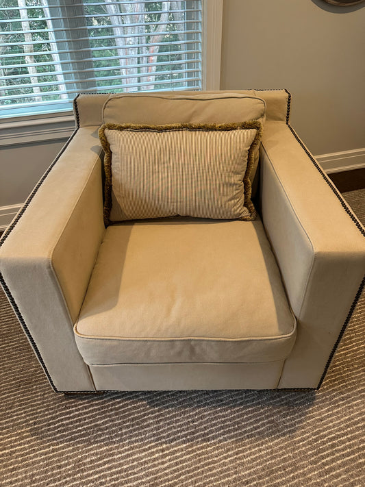 Restoration Hardware Collins Arm Chairs with nailheads set of 2